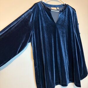 Belle by Kim Gravel Midnight Blue Velvet Top
